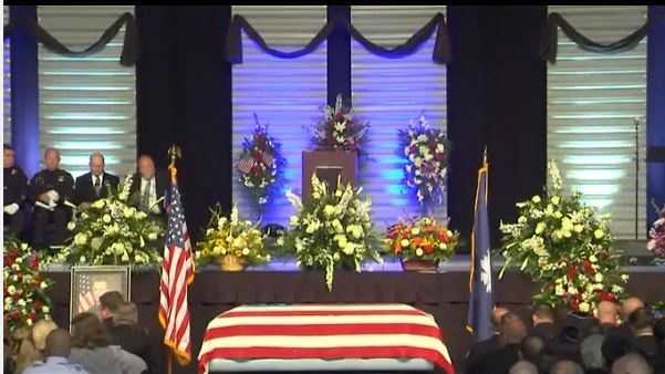 Thousands gathered to pay tribute at Greenville police officer's funeral