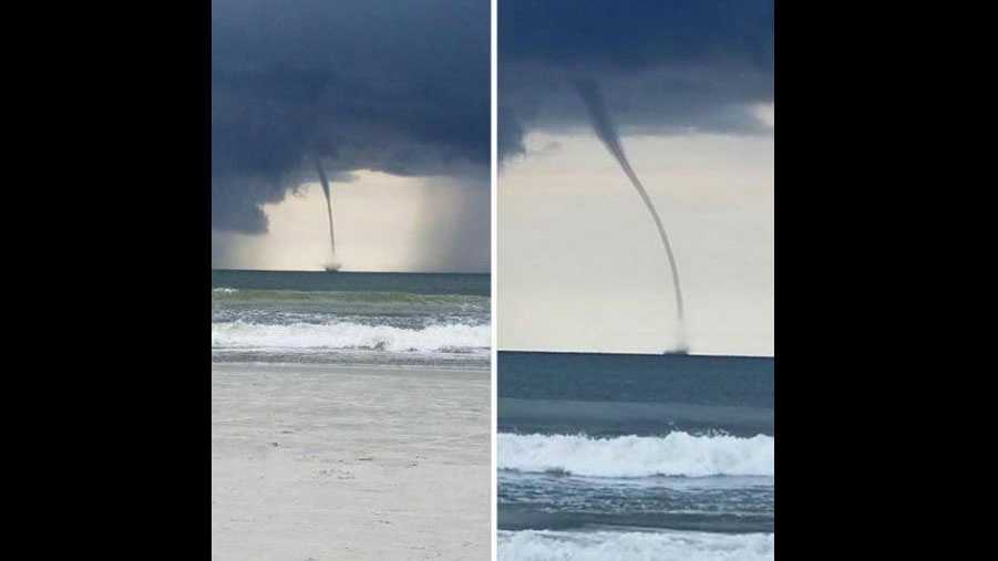 Twin water spouts caught on camera at Hilton Head