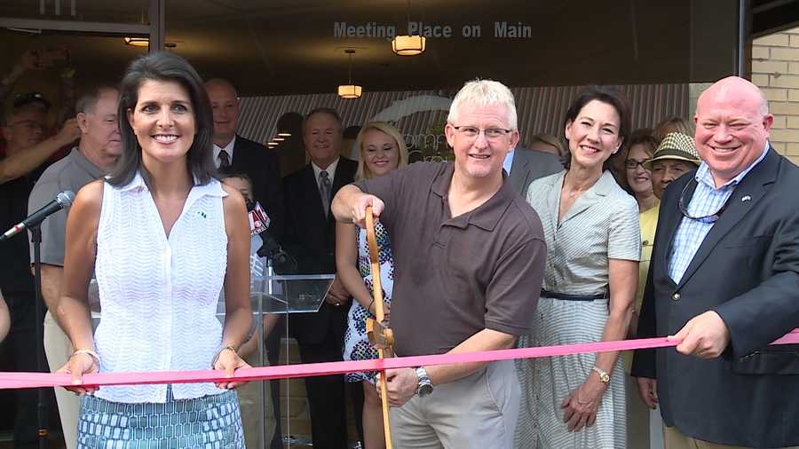 Gov. Nikki Haley was in Union to celebrate "The Meeting Place on Main," which is focused on getting people back to work.