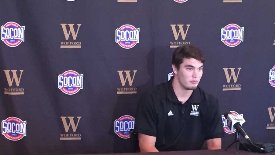 Wofford Linebacker Michael Roach talks about collapsing on the field and his unbelievable recovery that followed.
