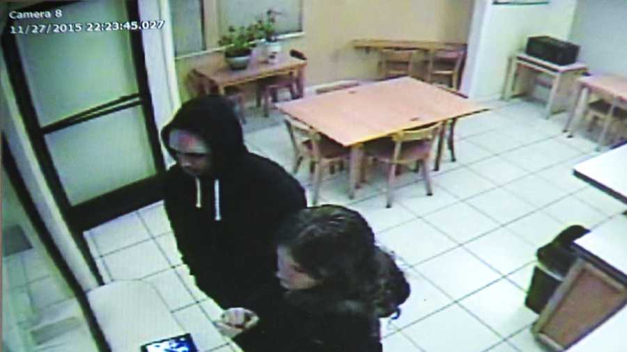 Huntsman and Curiel are seen checking into a Motel 6 in Northern California on Nov. 27, 2015.
