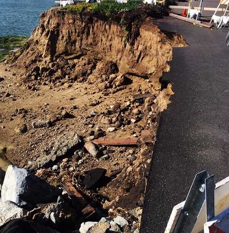 El Nino storms create sinkholes around Santa Cruz