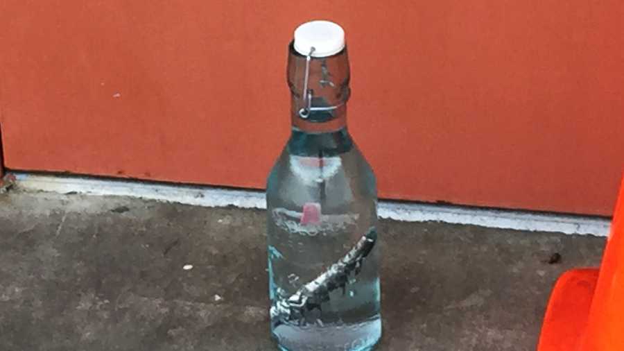This suspicious bottle was left at a DMV office in Watsonville.