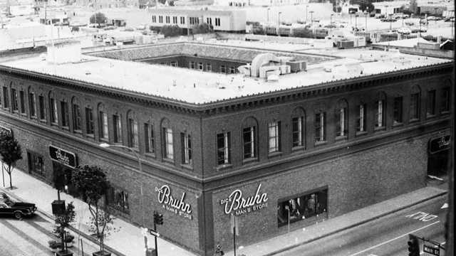 Historic photo of Dick Bruhn building