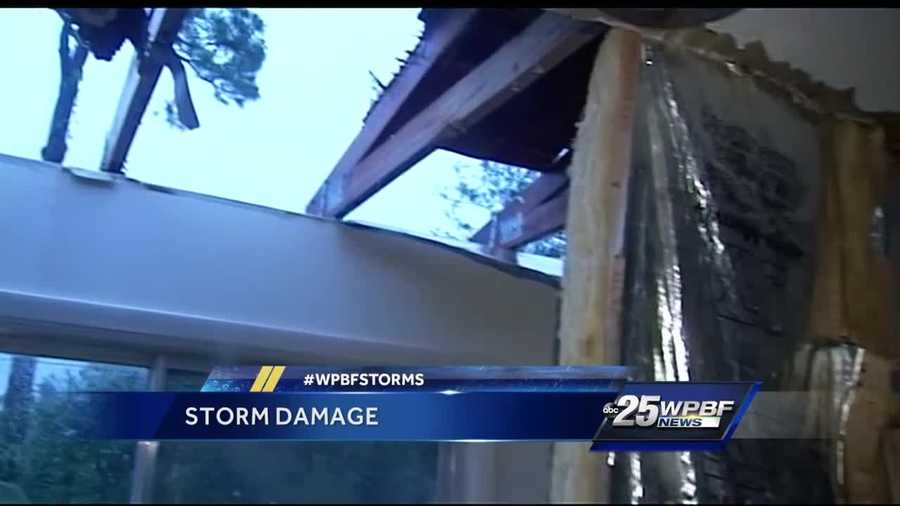 A 96-year-old woman returned to her Fort Pierce home Tuesday afternoon to find Mother Nature had torn multiple holes in her roof.