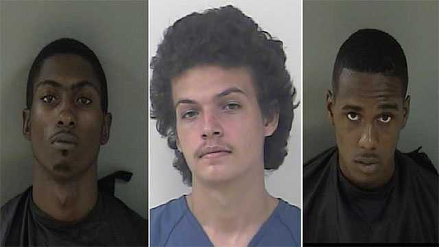 (left to right): John Crankfield, 19, Alexander Parnell, 19 and Calius Judon, 18.