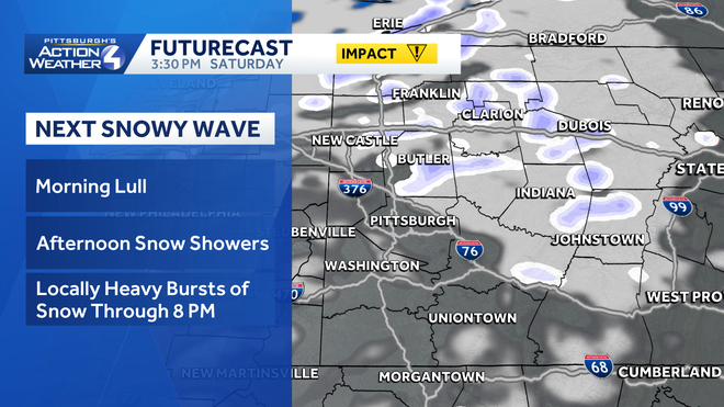 Snow in western Pennsylvania this weekend, extreme cold next week