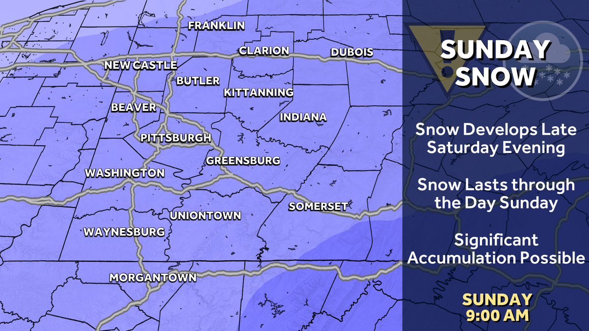 Potential snow storm Sunday for Western Pennsylvania | A look at the forecast
