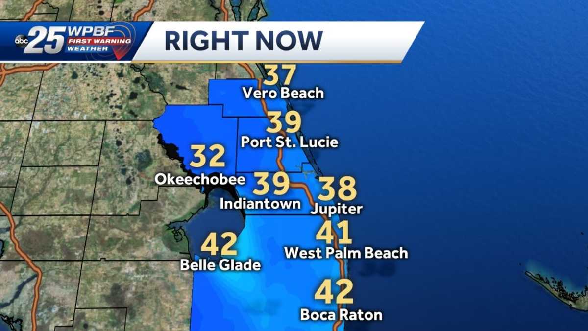 South Florida wakes up to cool temperatures