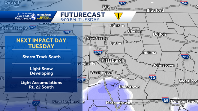 Quiet ahead of 2 Impact Days for Western PA