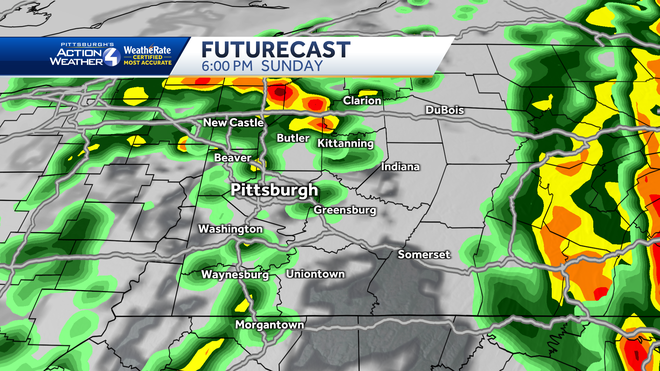 Alarm day: rain and storms around Western Pa