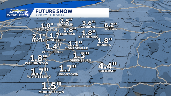 Impact Day: Snow showers this evening in Western PA