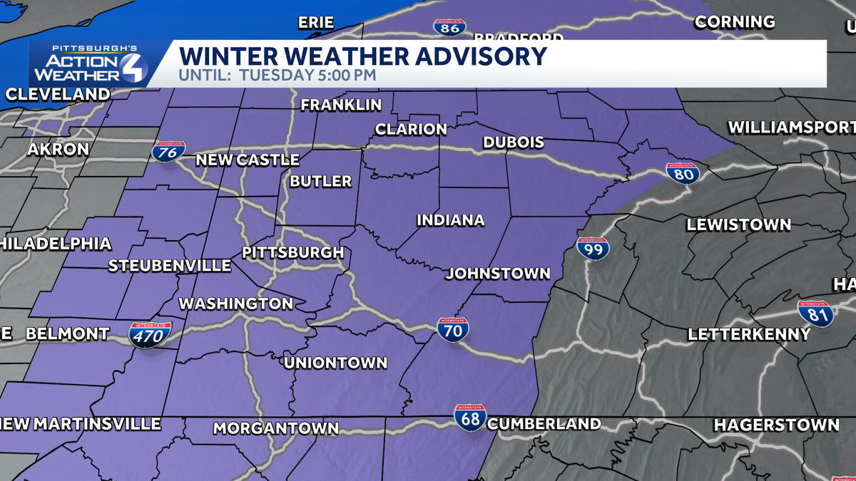Impact Day: Snow showers this evening in Western PA