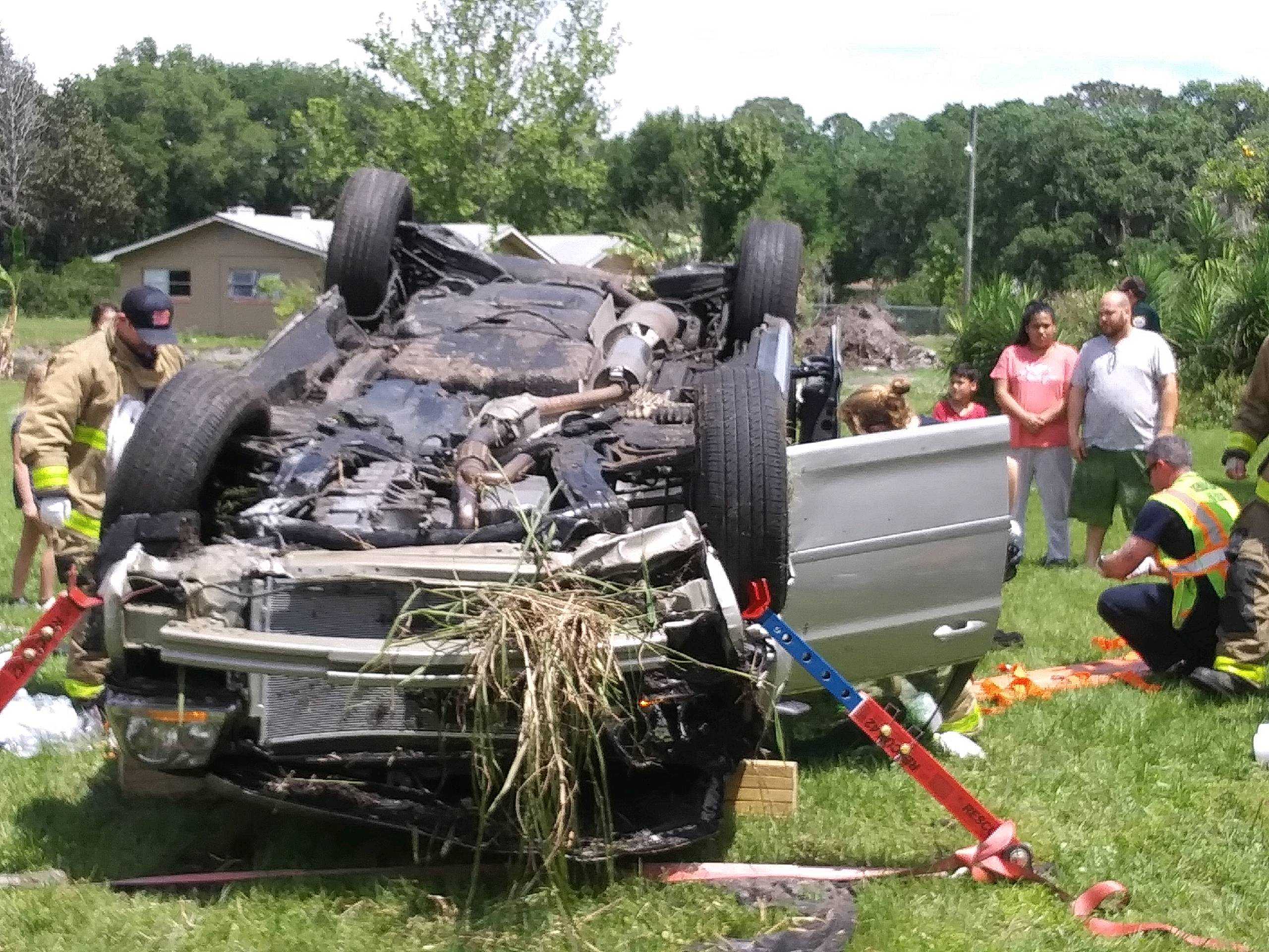 5 Sent To Hospital After Vehicle Overturns Multiple Times In Mims ...