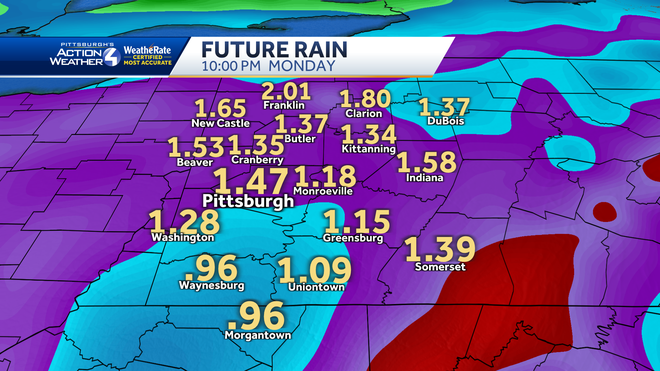 Impact Weekend for Western Pennsylvania: Off and on rain