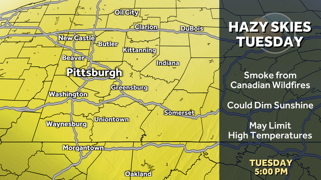 Pittsburgh: Hazy skies with summer temperatures