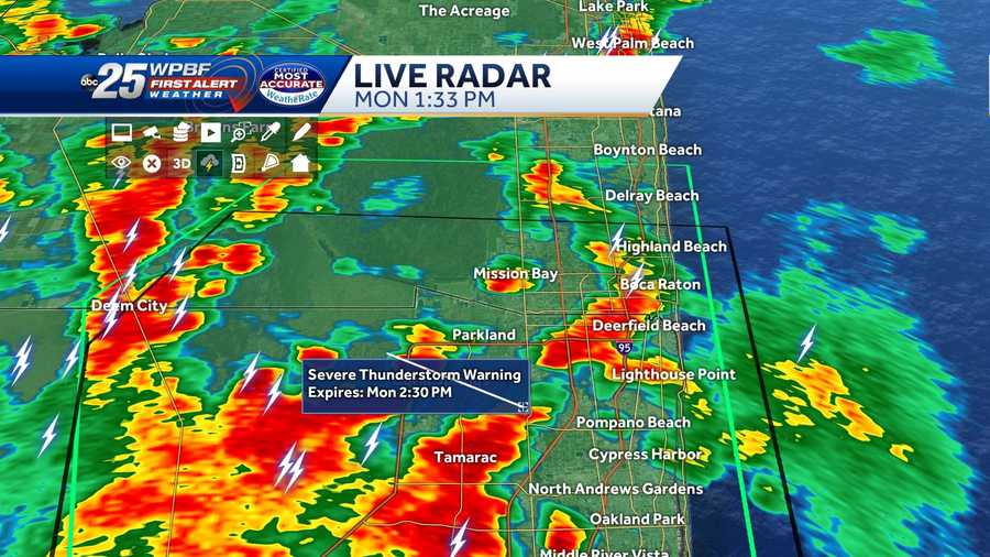 Severe Thunderstorm Warning in effect until 2:30 p.m.