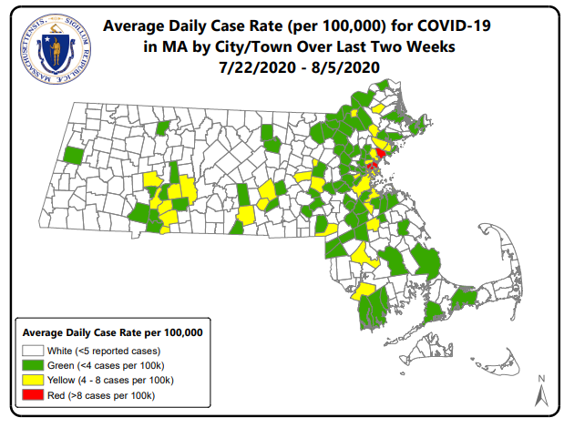 State Identifies Massachusetts Towns With Highest Rates Of New Covid 19 Cases