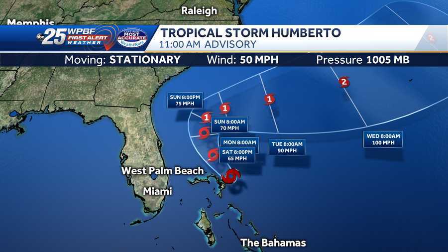 Tropical Storm Humberto forms in Atlantic; T.S. Watch lifted