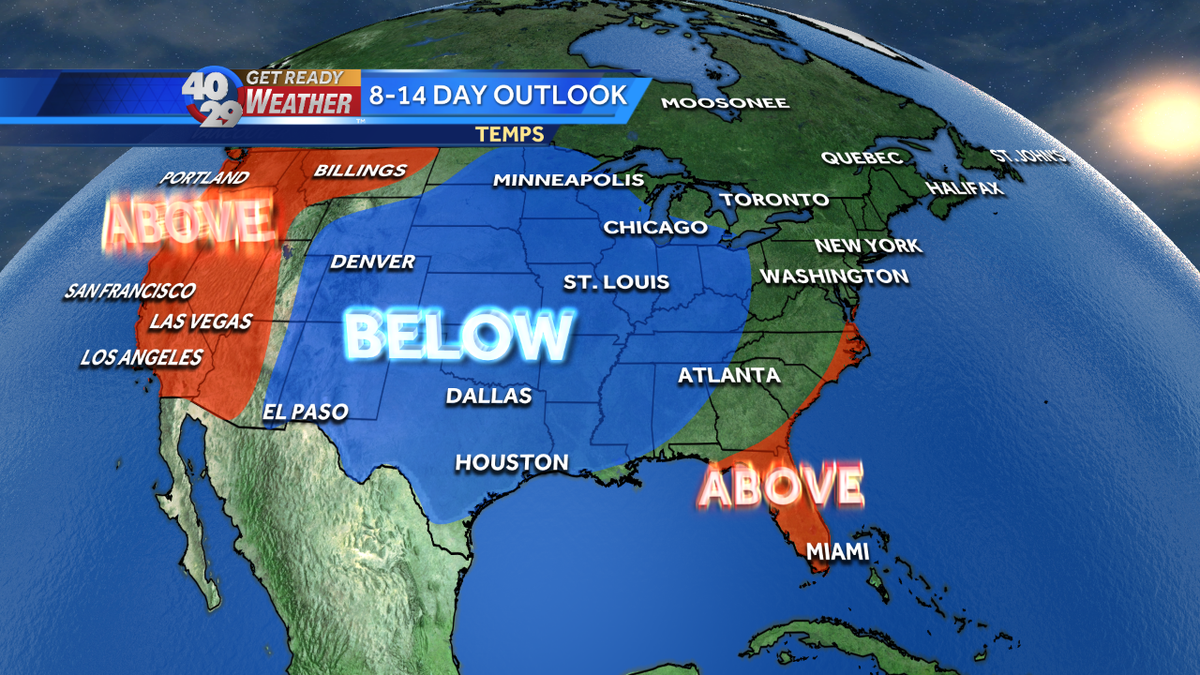 Cooler than normal weather will continue