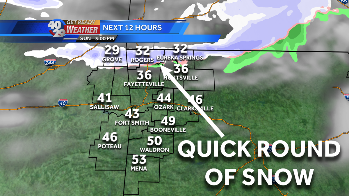 Light snow possible for NW Arkansas