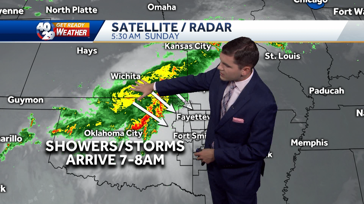 Sunday AM storms could bring wind and heavy rain