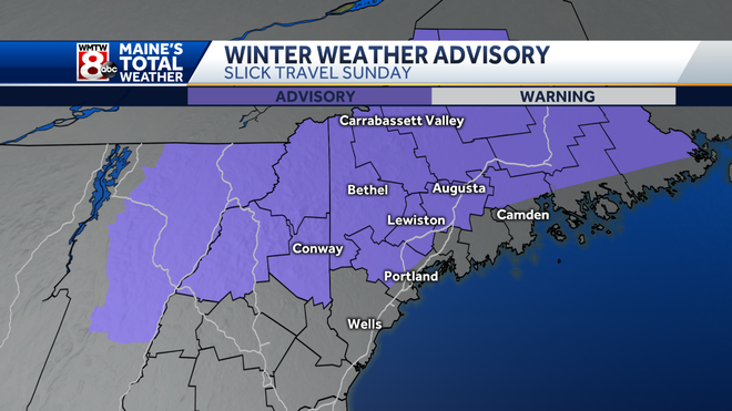 Winter weather advisory issued for Sunday with an icy mix on the way