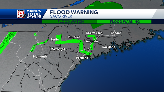 Rivers receding, warnings remain along the Androscoggin, Kennebec rivers