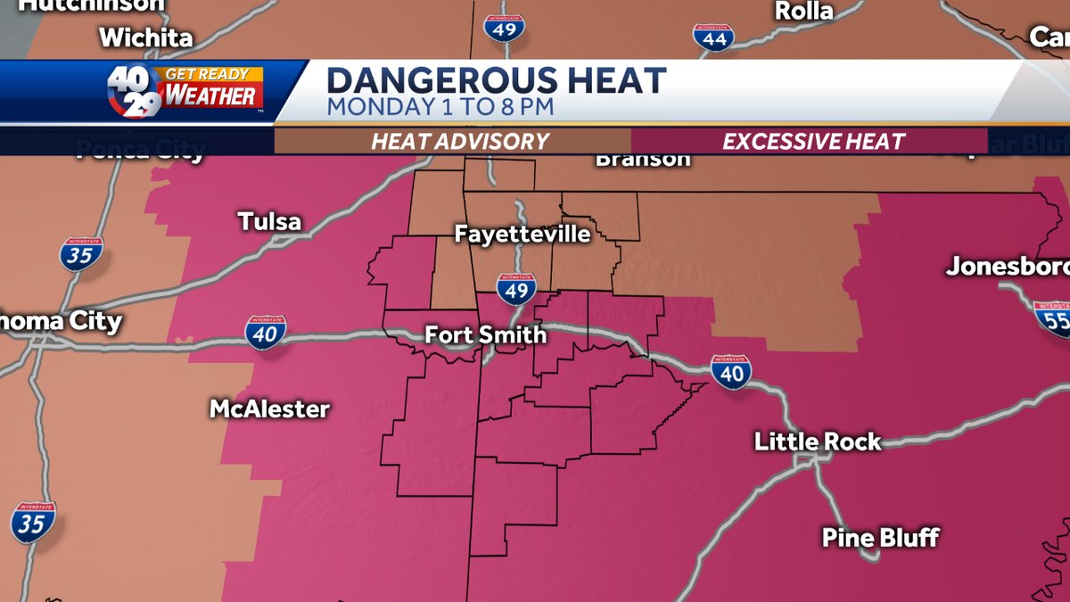 SEVERE DAY: Dangerous heat for Monday