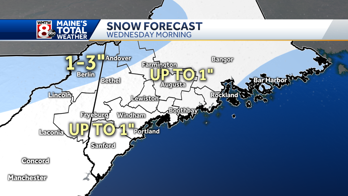 Impact Weather: Light snow to impact Wednesday morning commute