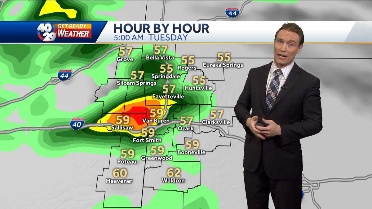 Storms Monday night into Tuesday morning