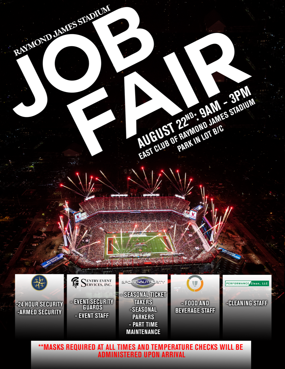 Raymond James Stadium hosting job fair to fill spots for upcoming season