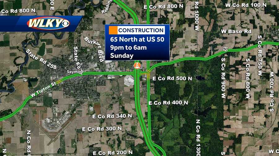 Seymour Lane Closures On I 65 North Sunday