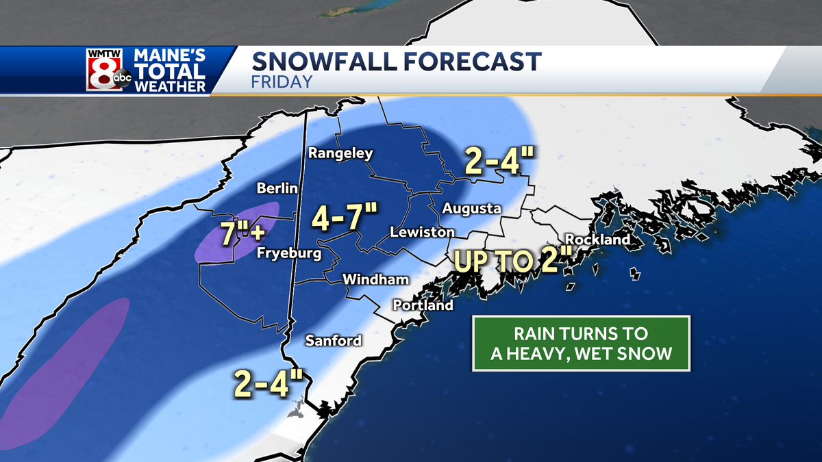 Spring nor'easter brings heavy, wet snow, rain, wind to Maine