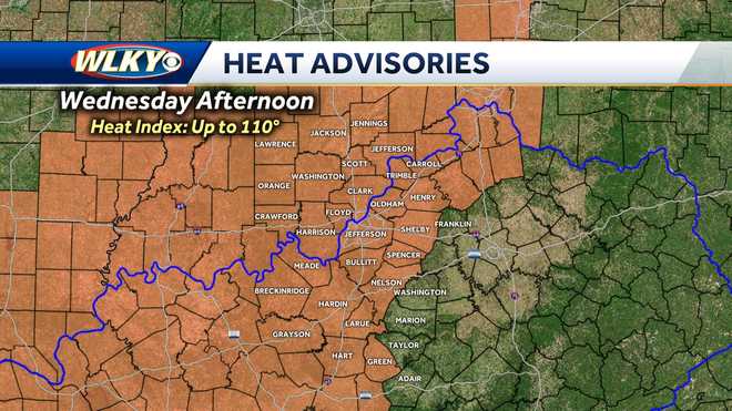 Heat advisory: Temperatures could feel close to 110 degrees on Wednesday