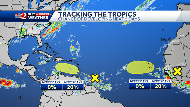 Tropical storm tracker: Forecasters watching 2 disturbances - Vimarsana News