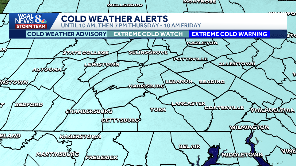 Fourth cold weather advisory issued this week for dangerously cold winds