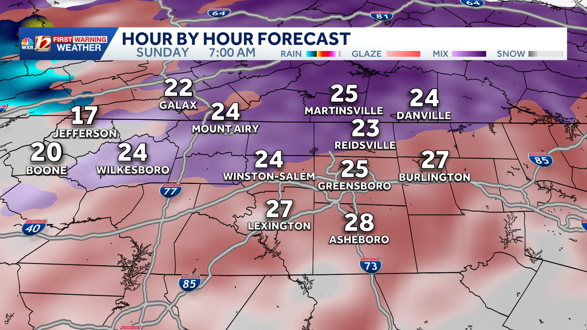 Major winter storm bringing sleet, freezing rain to North Carolina as icy glaze coats Piedmont Triad