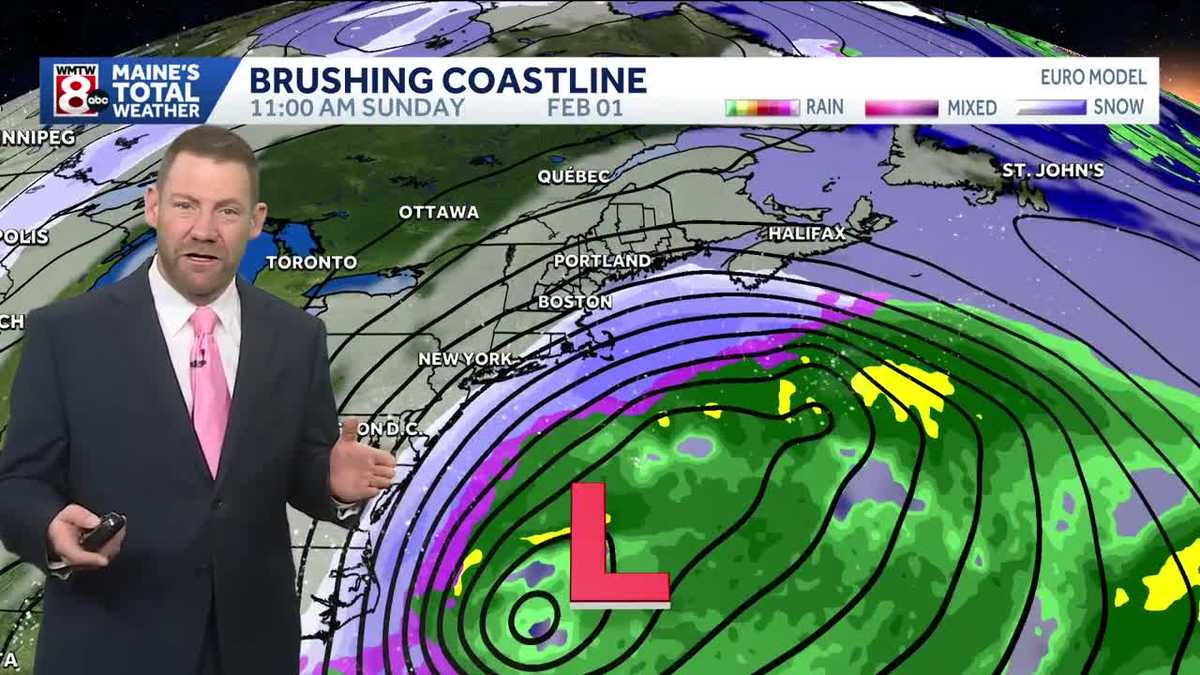 How close will bomb cyclone get to Maine? Update on nor'easter track