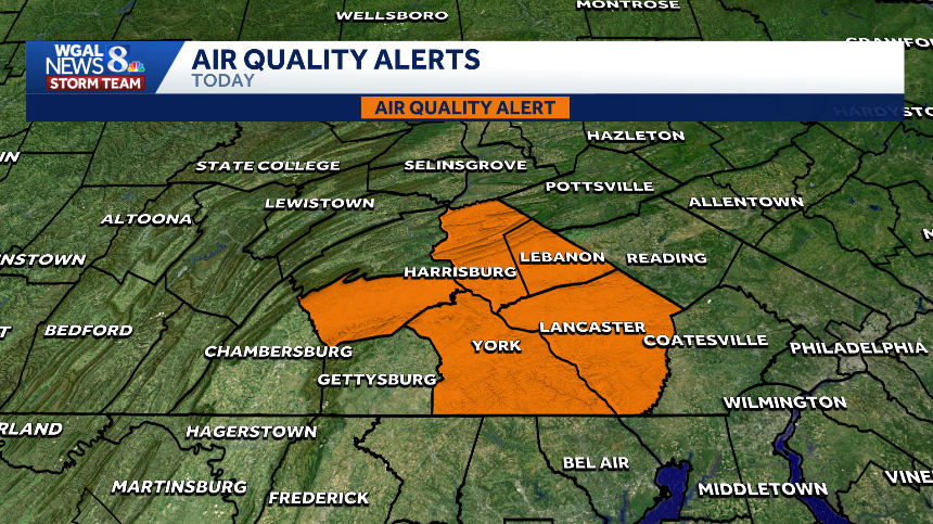 CODE ORANGE: Air quality alert in effect for parts of south-central Pa.