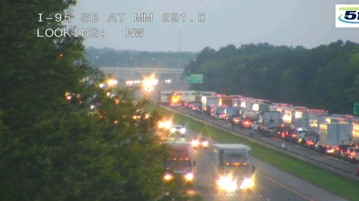 Tanker spill shuts down northbound I-95 in Flagler County