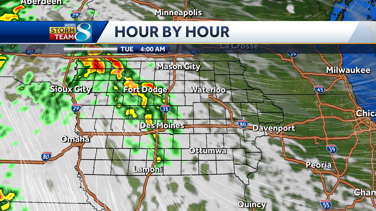 Tracking severe weather in Iowa: Hour-by-hour forecast for Tuesday ...