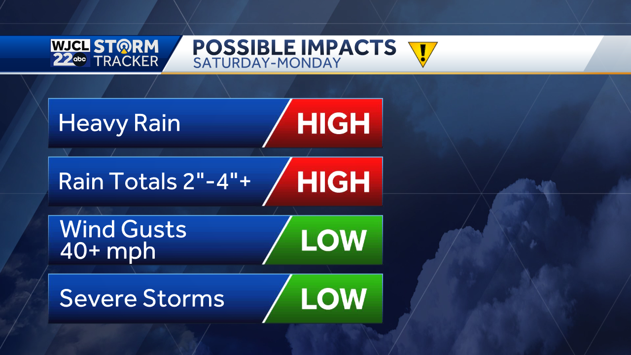 Impact weekend as heavy rain continues for SE Georgia and the ...