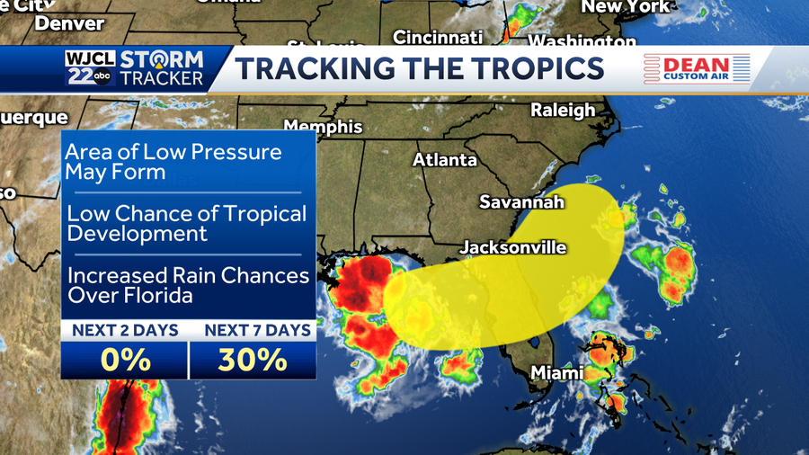 Tropical development possible this week of the southeast coast