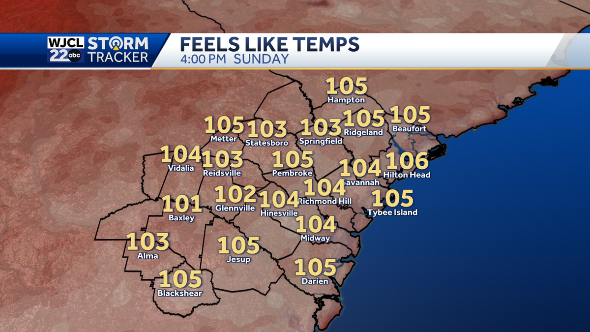 Another hot afternoon for Sunday with rain returning this week