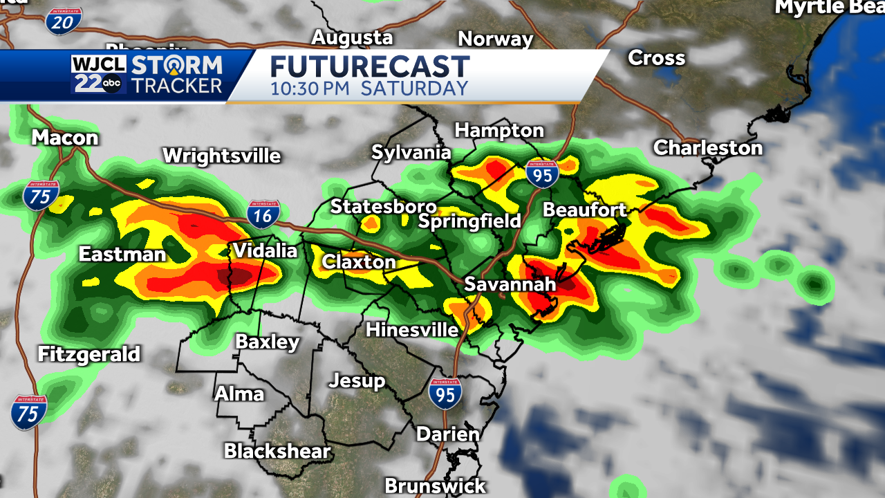 Showers and storms impact SE Georgia and the Lowcountry this weekend - WJCL