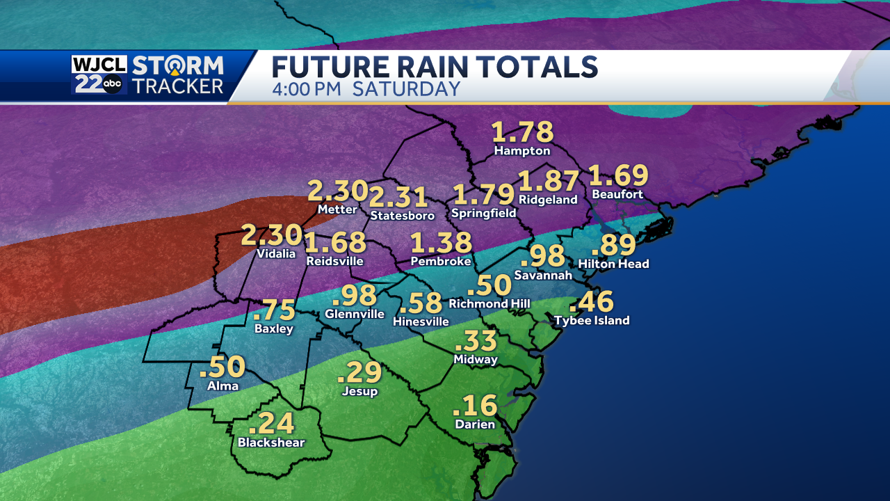 Widespread rain across Southeast Georgia and the Lowcountry - WJCL