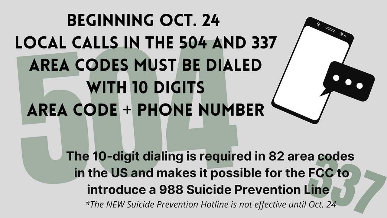 10-digit Dialing Will Be Mandatory In New Orleans On Oct. 24