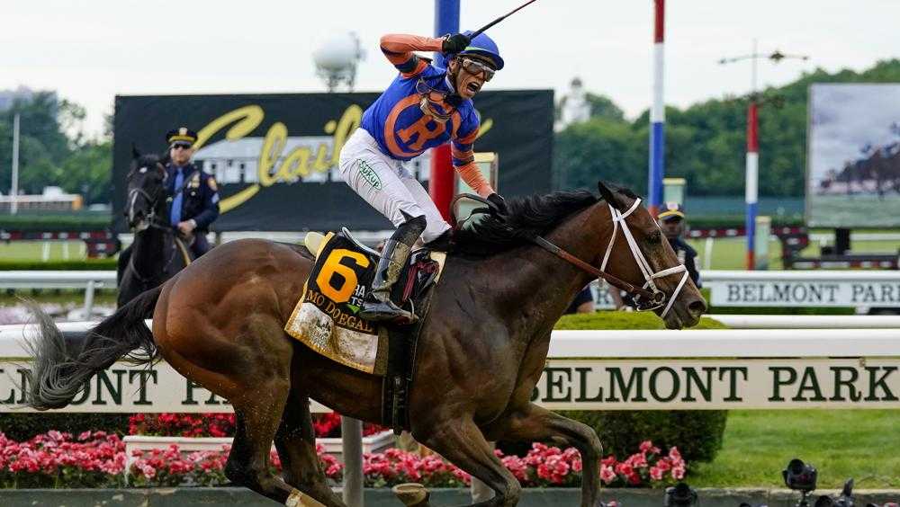 Mo Donegal, an Iowa-owned horse, finishes 1st at Belmont, another Pletcher win