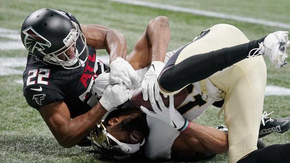 Saints at Falcons score: Taysom Hill takes over first half, New